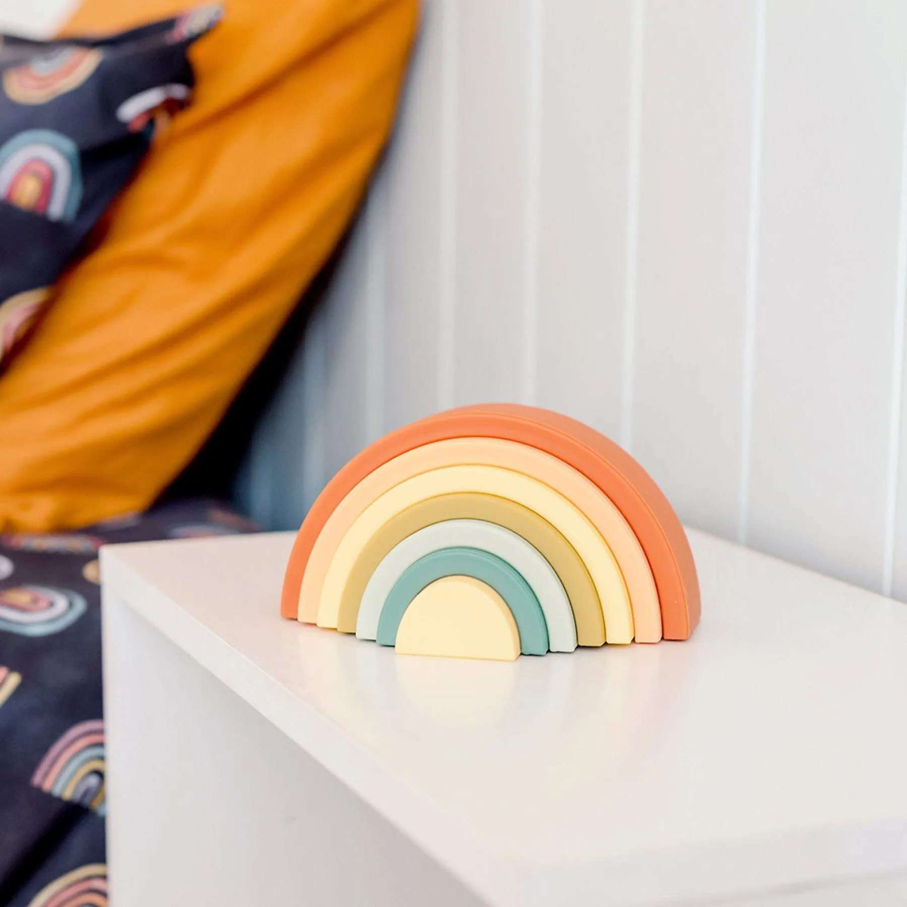 Silicone Rainbow Stacker Cherry