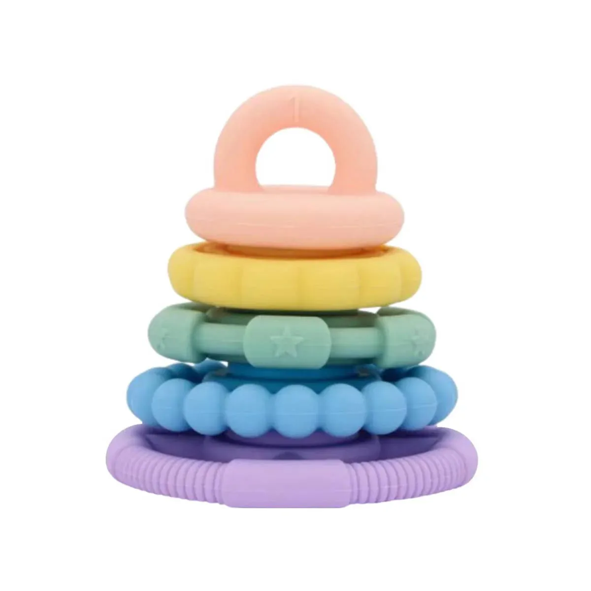 Silicone Stacker & Teether Toy - 0  (9 styles)