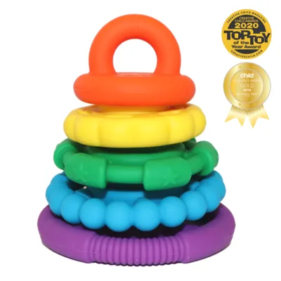 Silicone Stacker & Teether Toy - 0  (9 styles)