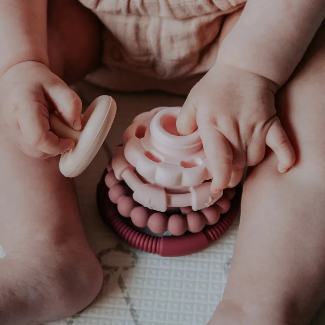 Silicone Stacker & Teether Toy - 0  (9 styles)