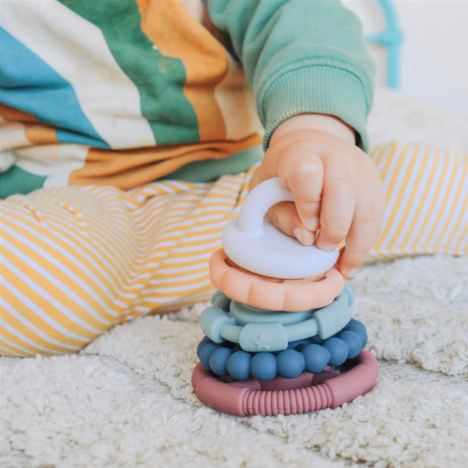 Silicone Stacker & Teether Toy - 0  (9 styles)