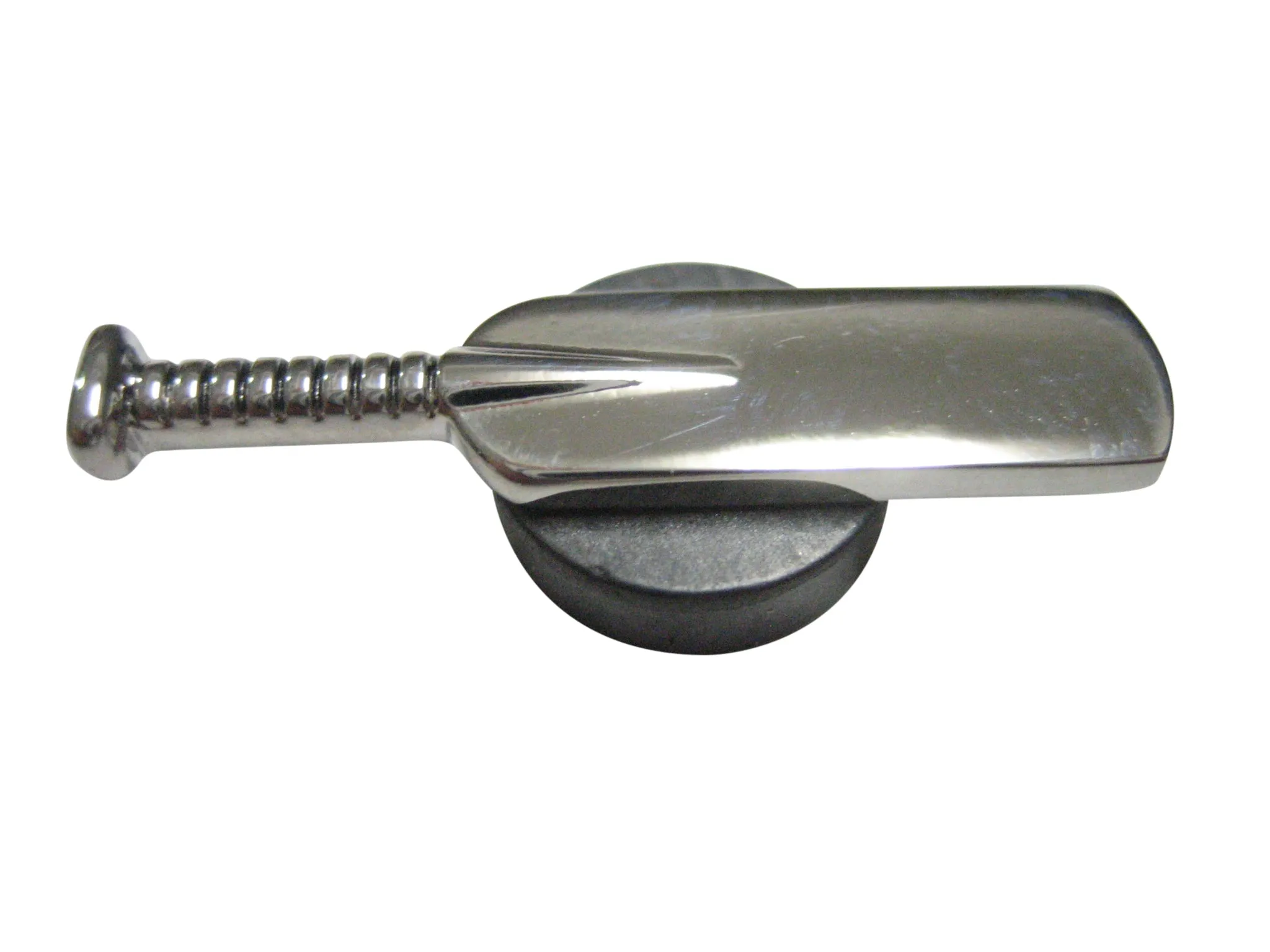 Silver Toned Cricket Bat Magnet