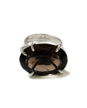 Smoky Quartz Oval Ring