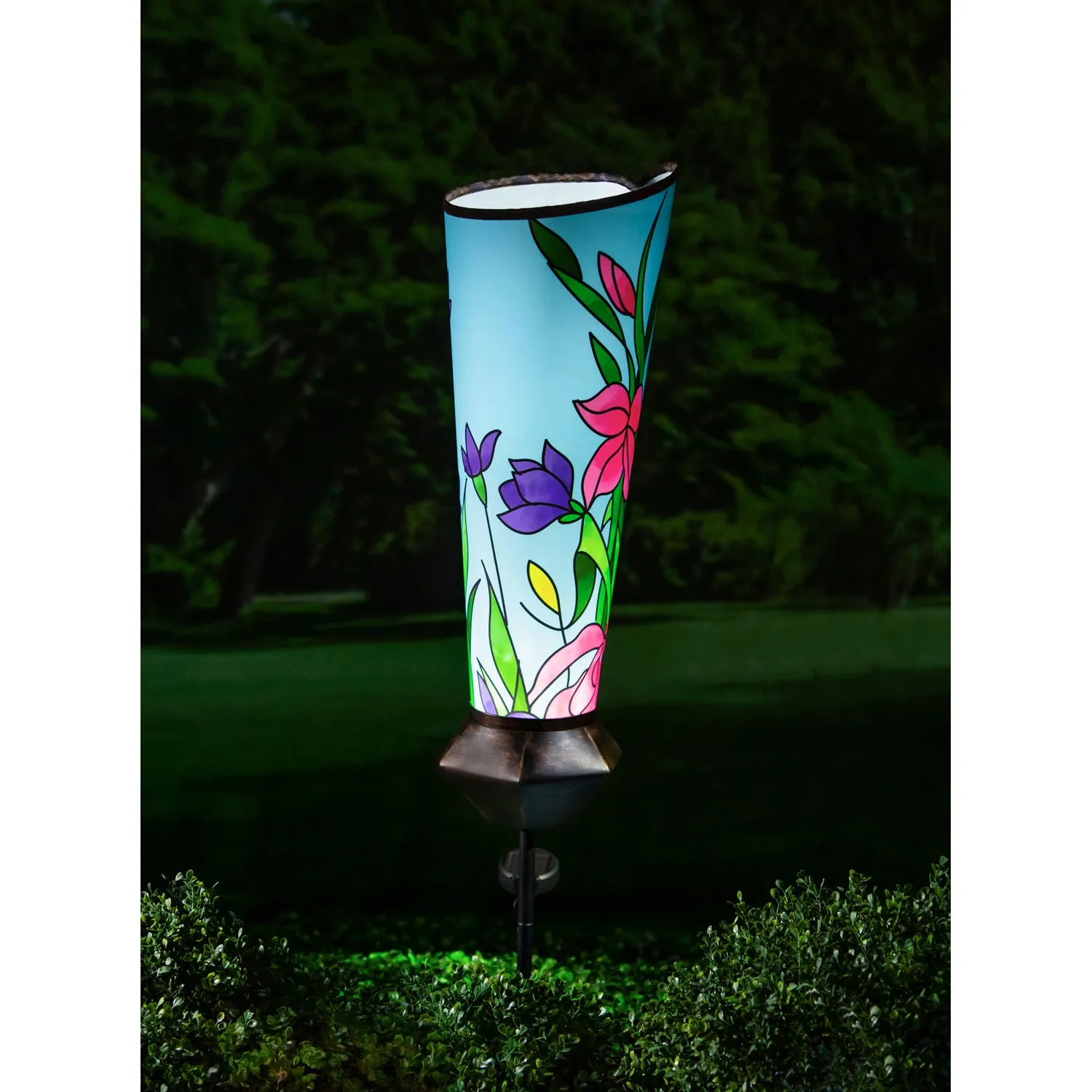 Solar Luminary Garden Stake, Floral,2sp7133