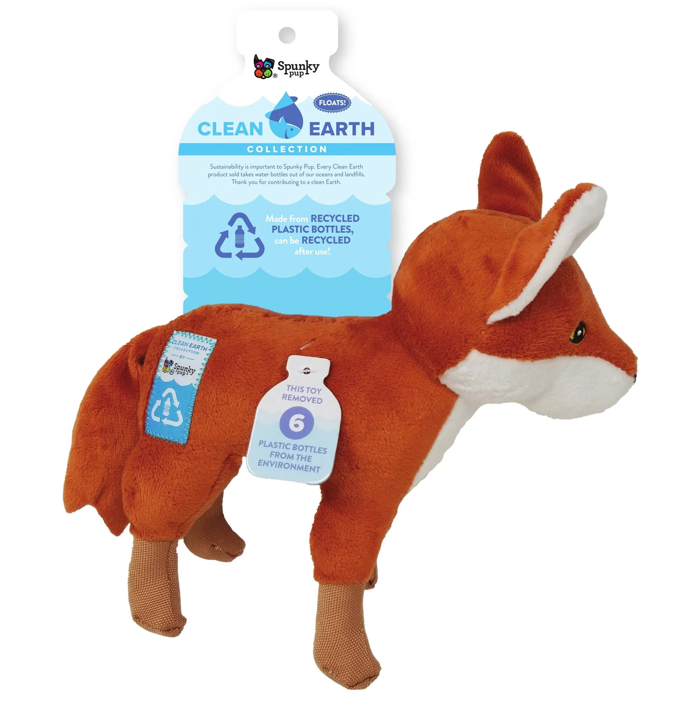 Spunky Pup - Clean Earth Recycled Plush Toys - 100% Sustainable: Small / Pelican