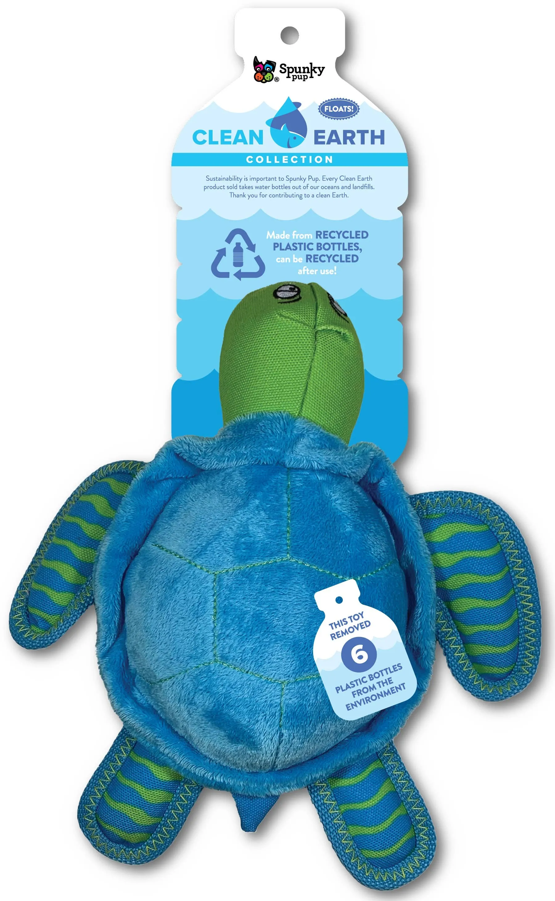 Spunky Pup - Clean Earth Recycled Plush Toys - 100% Sustainable: Small / Pelican