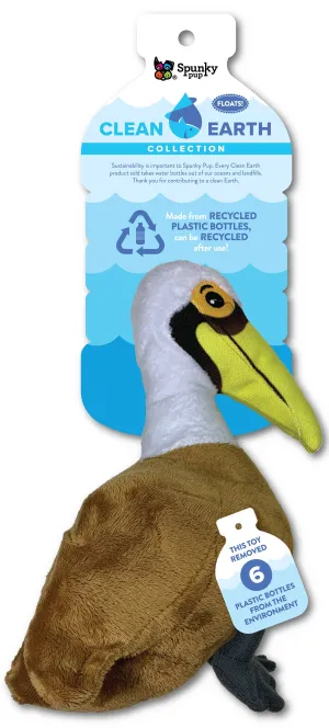 Spunky Pup - Clean Earth Recycled Plush Toys - 100% Sustainable: Small / Pelican