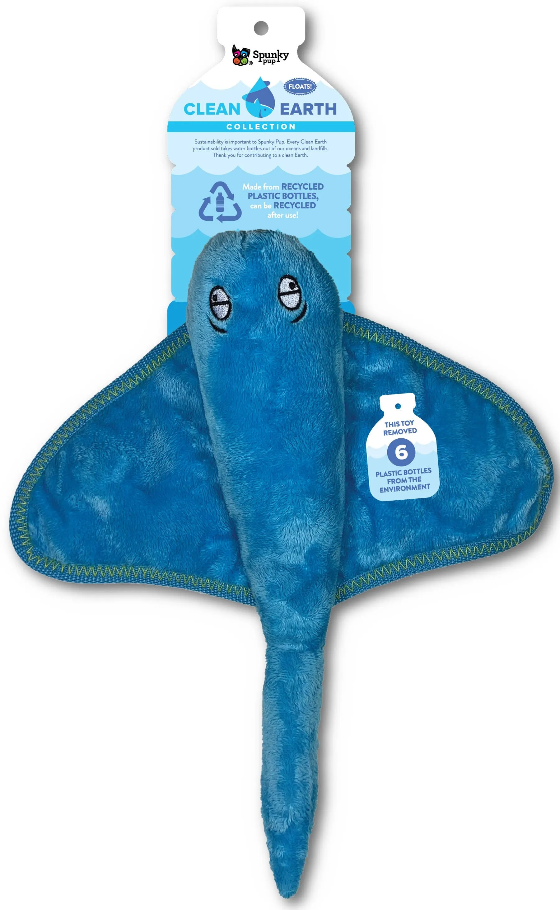 Spunky Pup - Clean Earth Recycled Plush Toys - 100% Sustainable: Small / Pelican