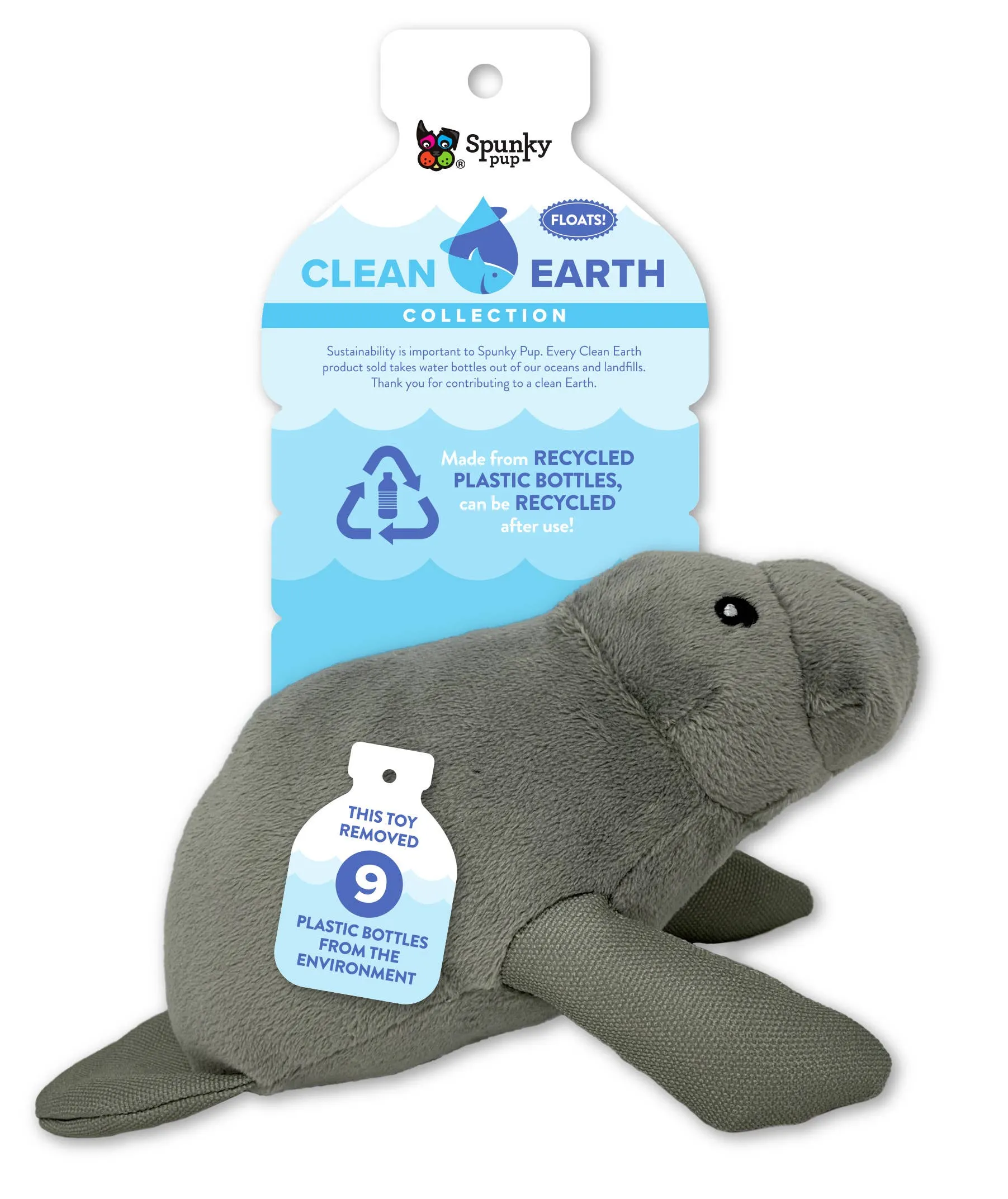 Spunky Pup - Clean Earth Recycled Plush Toys - 100% Sustainable: Small / Pelican