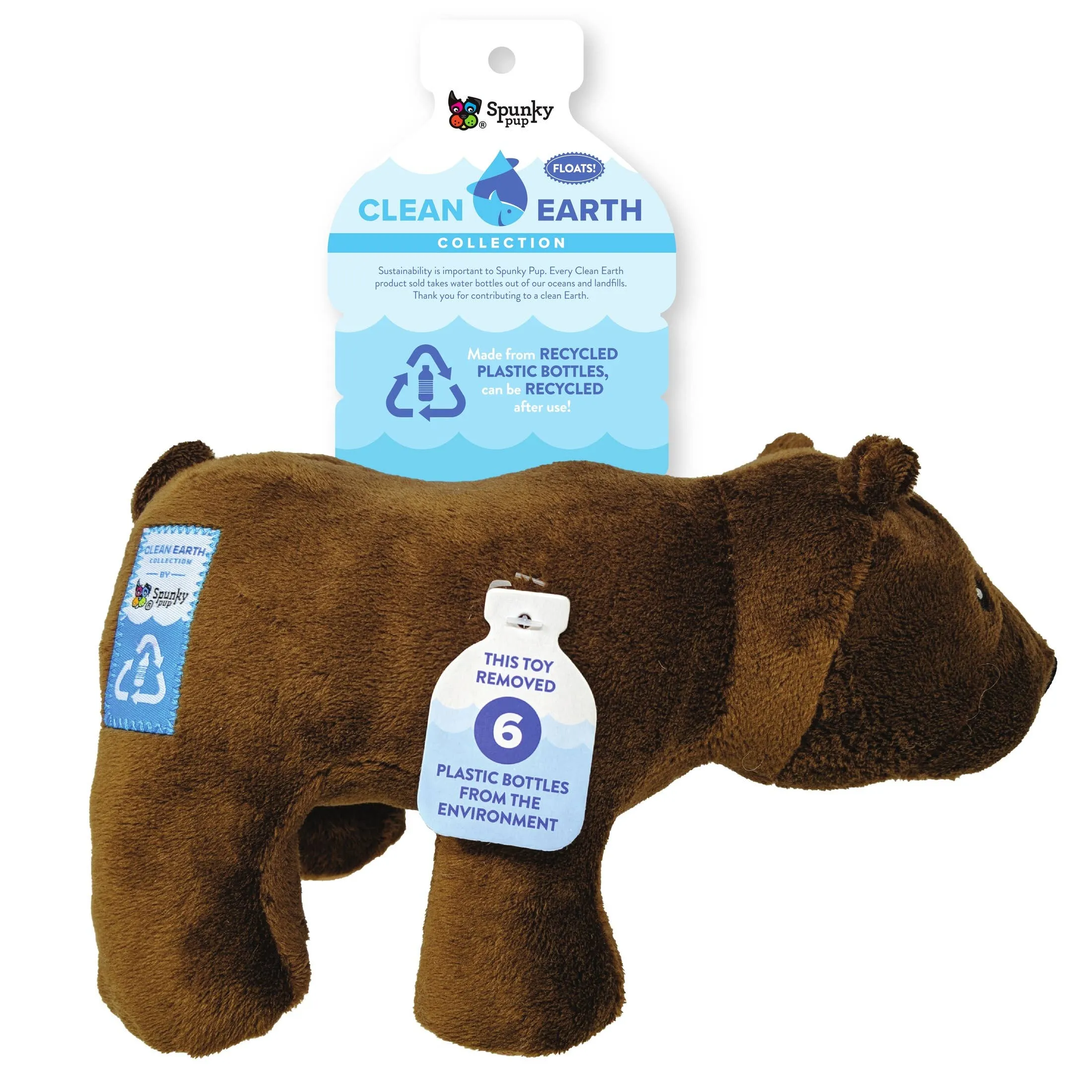 Spunky Pup - Clean Earth Recycled Plush Toys - 100% Sustainable: Small / Pelican