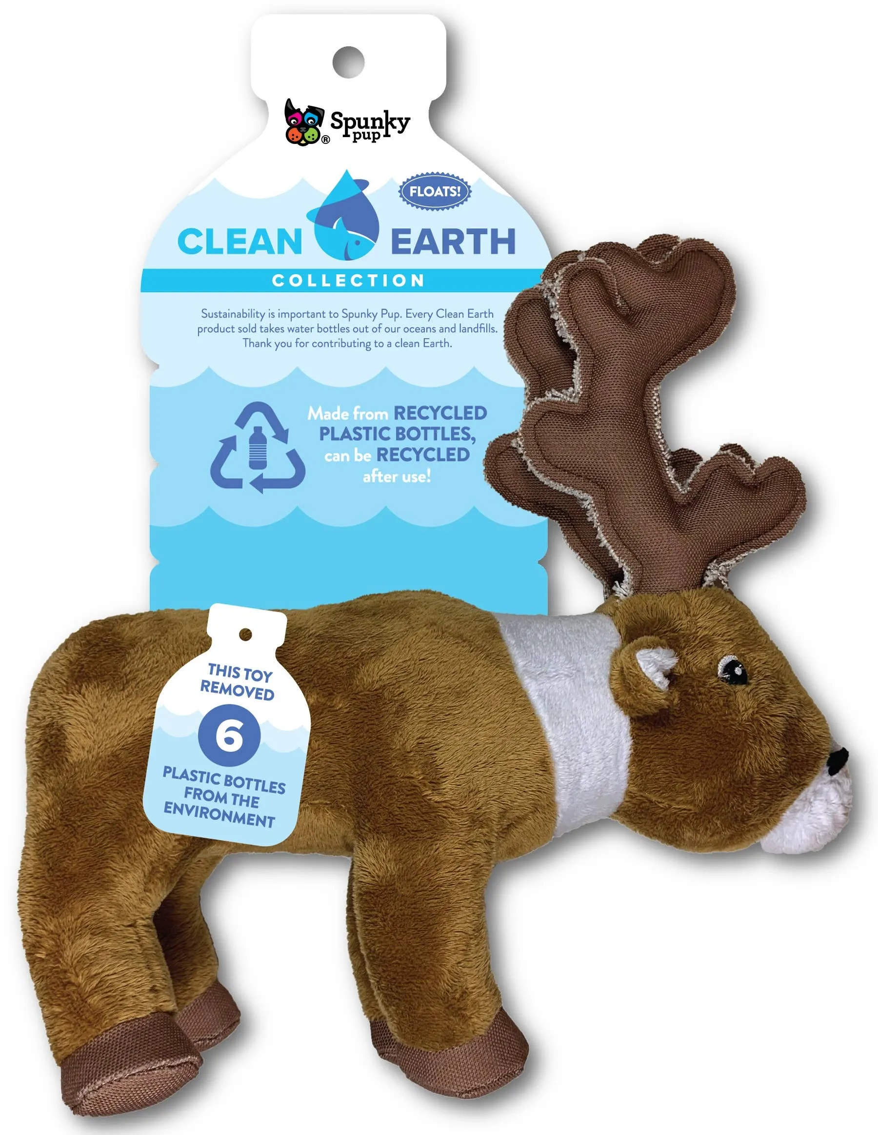 Spunky Pup - Clean Earth Recycled Plush Toys - 100% Sustainable: Small / Pelican