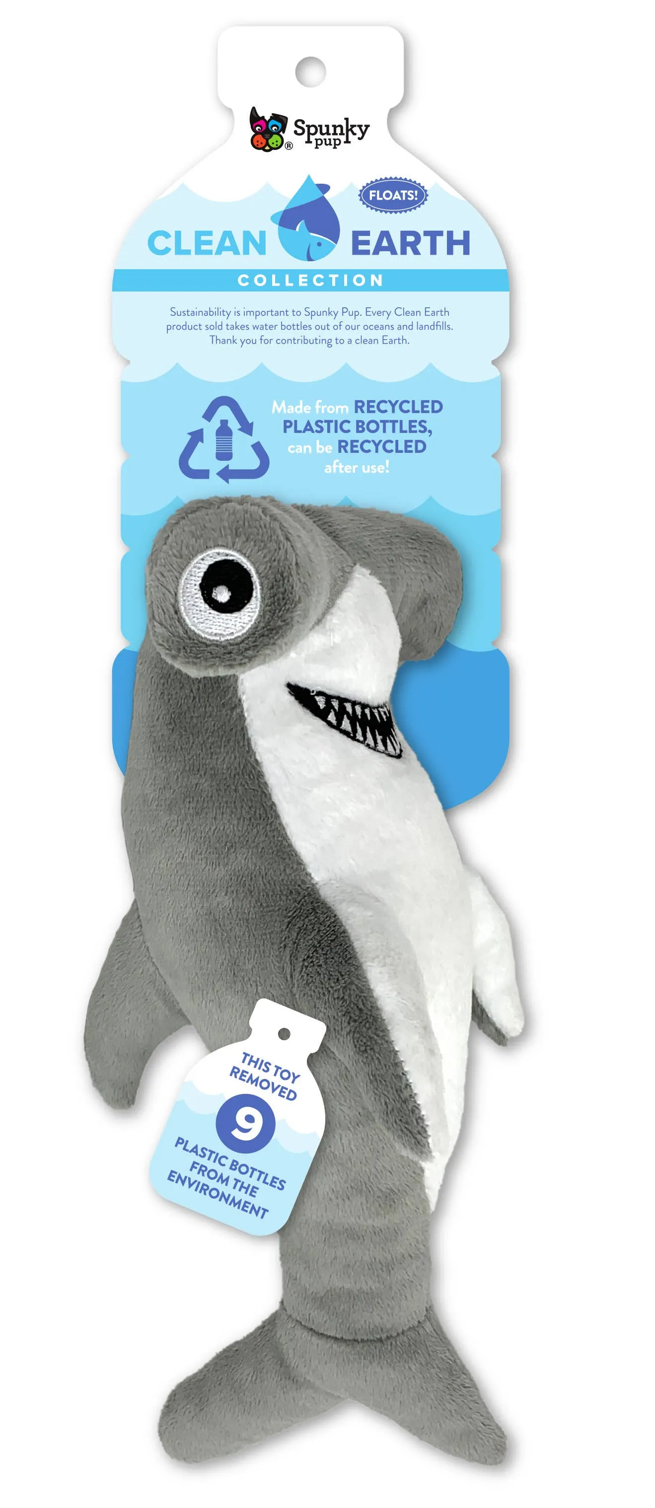 Spunky Pup - Clean Earth Recycled Plush Toys - 100% Sustainable: Small / Pelican
