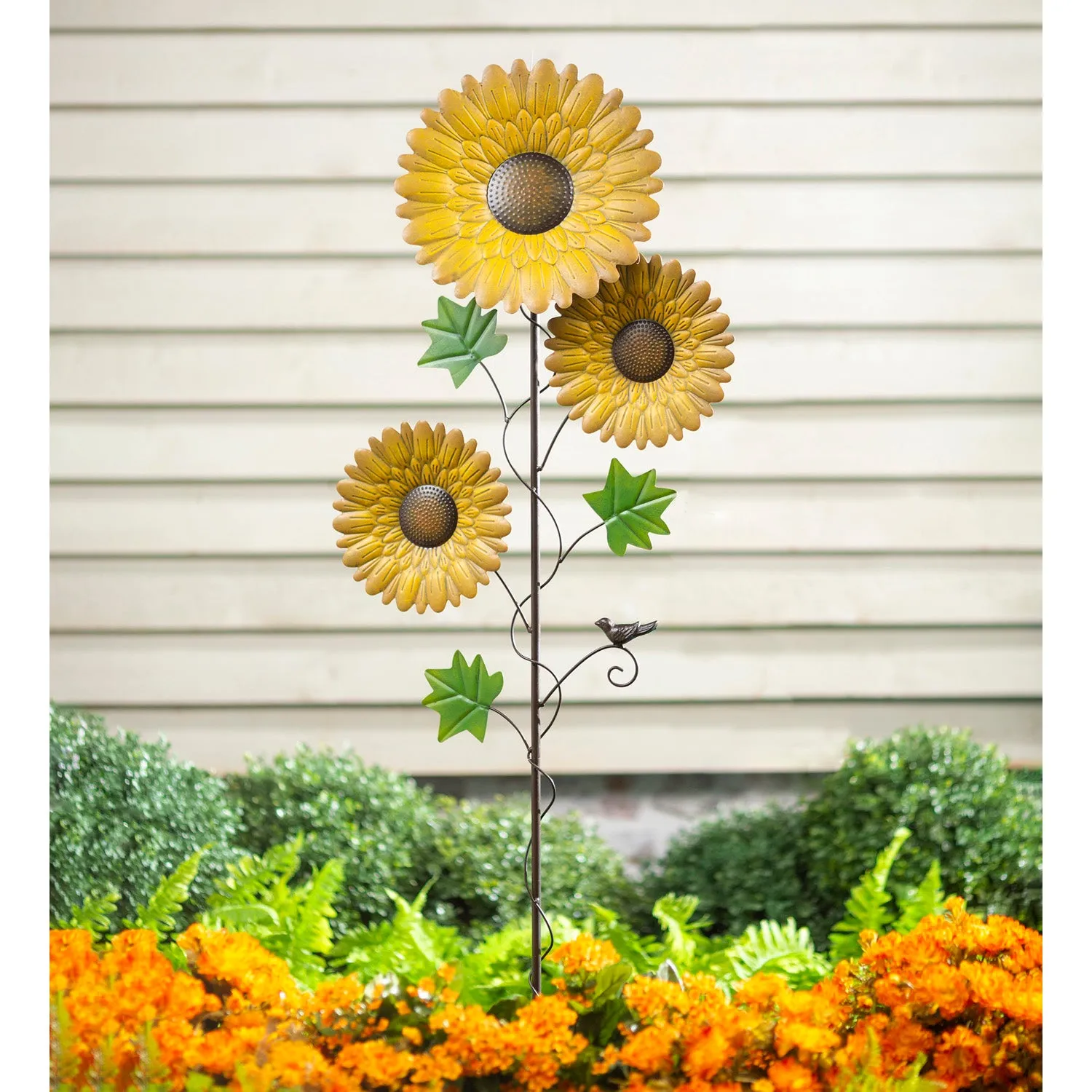 Sunflower Garden Metal Stake,55288