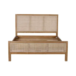 Teak caning bed