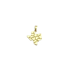 Texas Map Nugget Style (14K)