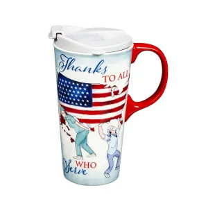Thanks to All Who Serve (Medical) Travel Cup w/Box