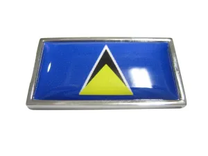 Thin Bordered Saint Lucia Flag Magnet