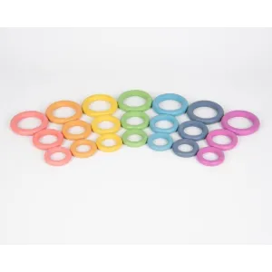 TickiT Rainbow Wooden Rings