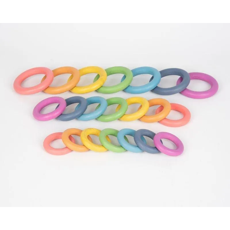 TickiT Rainbow Wooden Rings