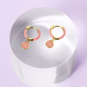 Tickled Pink Diamond Drop Earrings