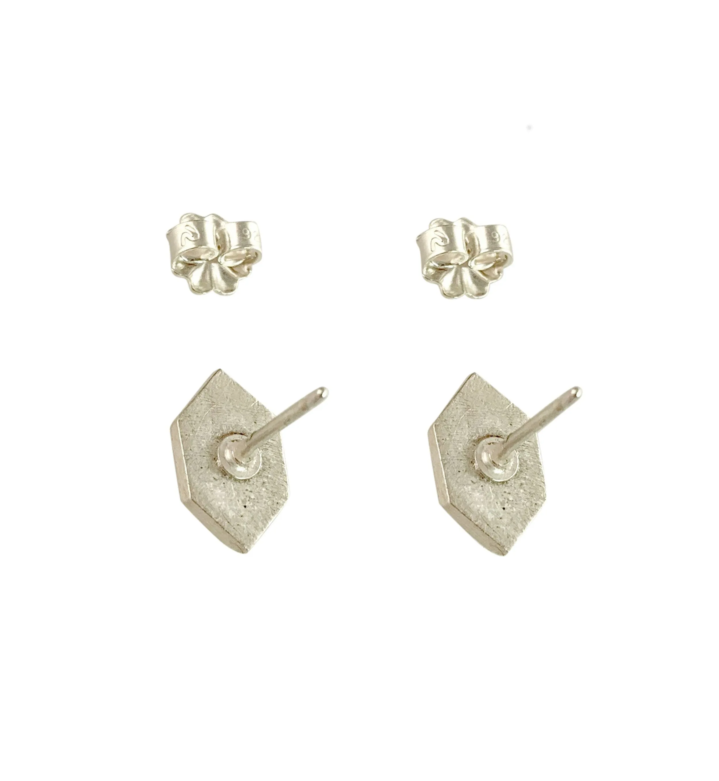 Tiny Atlantis Studs - Silver, bright or ox