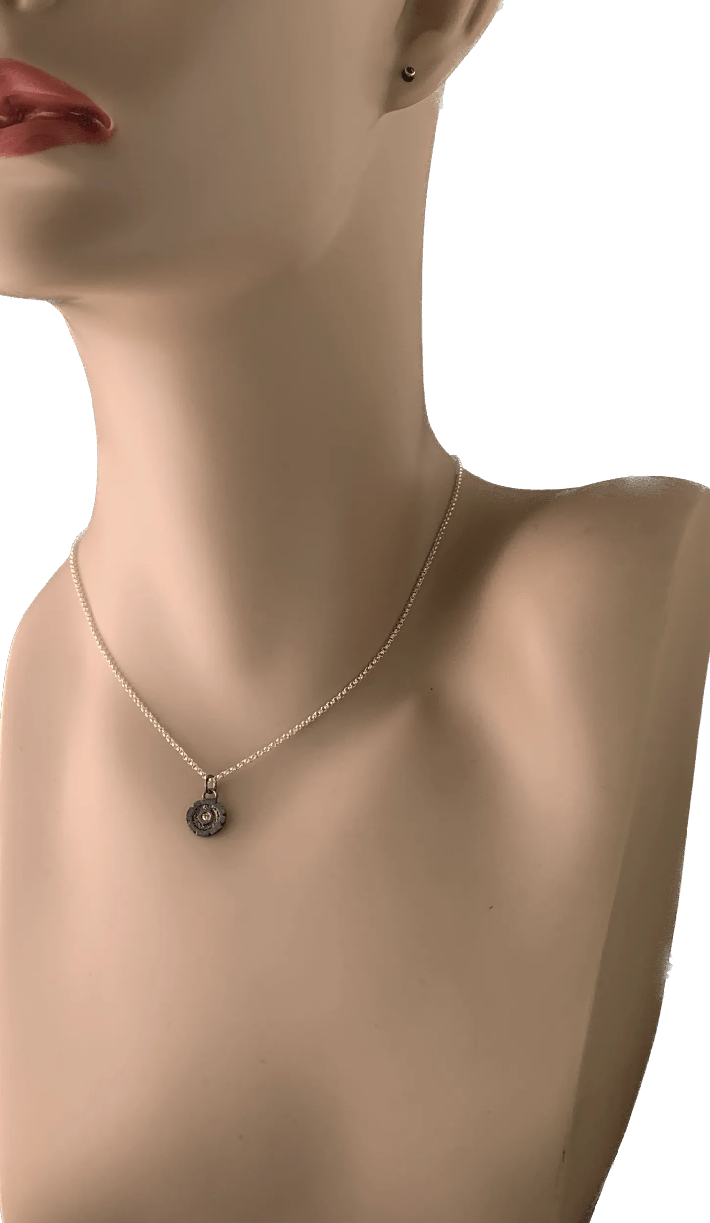 Tiny Redwood Slice Pendant - OX