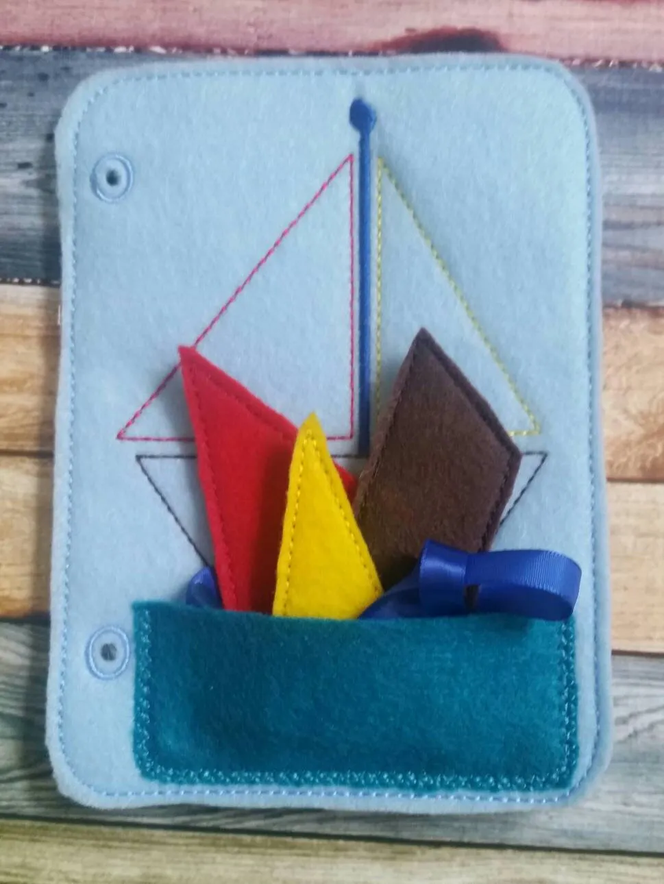 Toddler quiet book- quiet book pages - build a boat page -  felt apple tree - pocket - Build your own quiet book - busy book