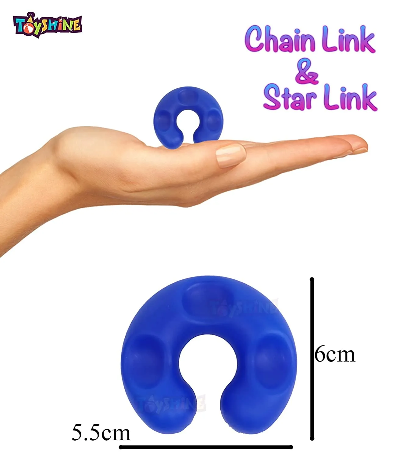 Toyshine Chain Links Set of 12 STEM Toddler Toys & Gifts for Boys, Girls Ages 2 Years  - Mind Building Developmental Learning Toy, Multi
