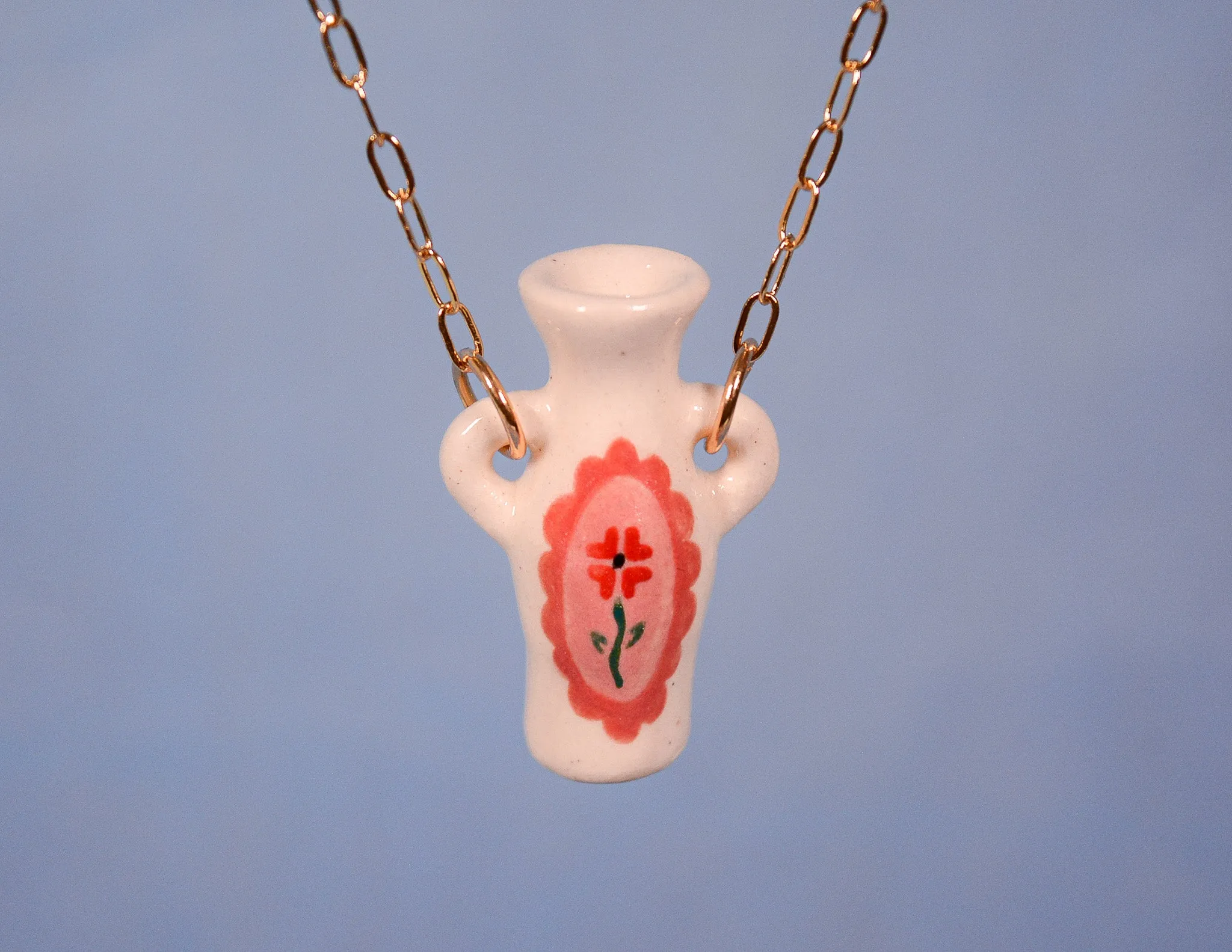 Tulip Portrait Vase Necklace