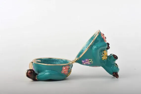 Turquoise Bull with Colorful Butterflies