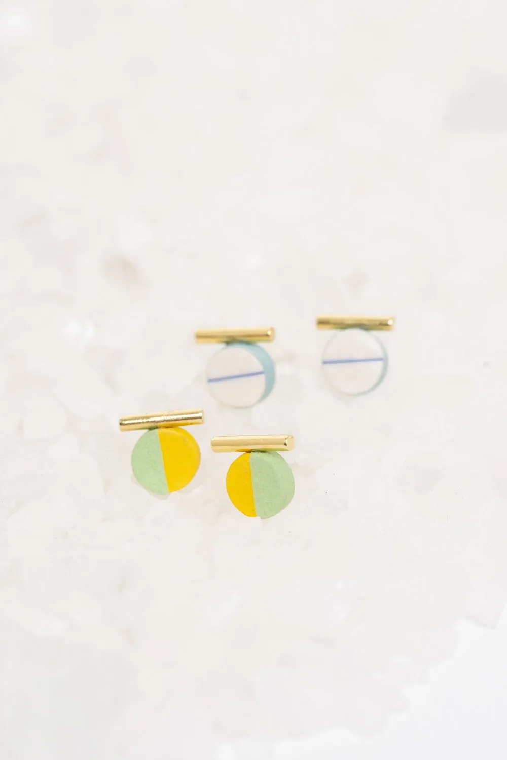 Twenty Two West - Ceramic Earrings - Mini Bob Studs (Assorted Designs)