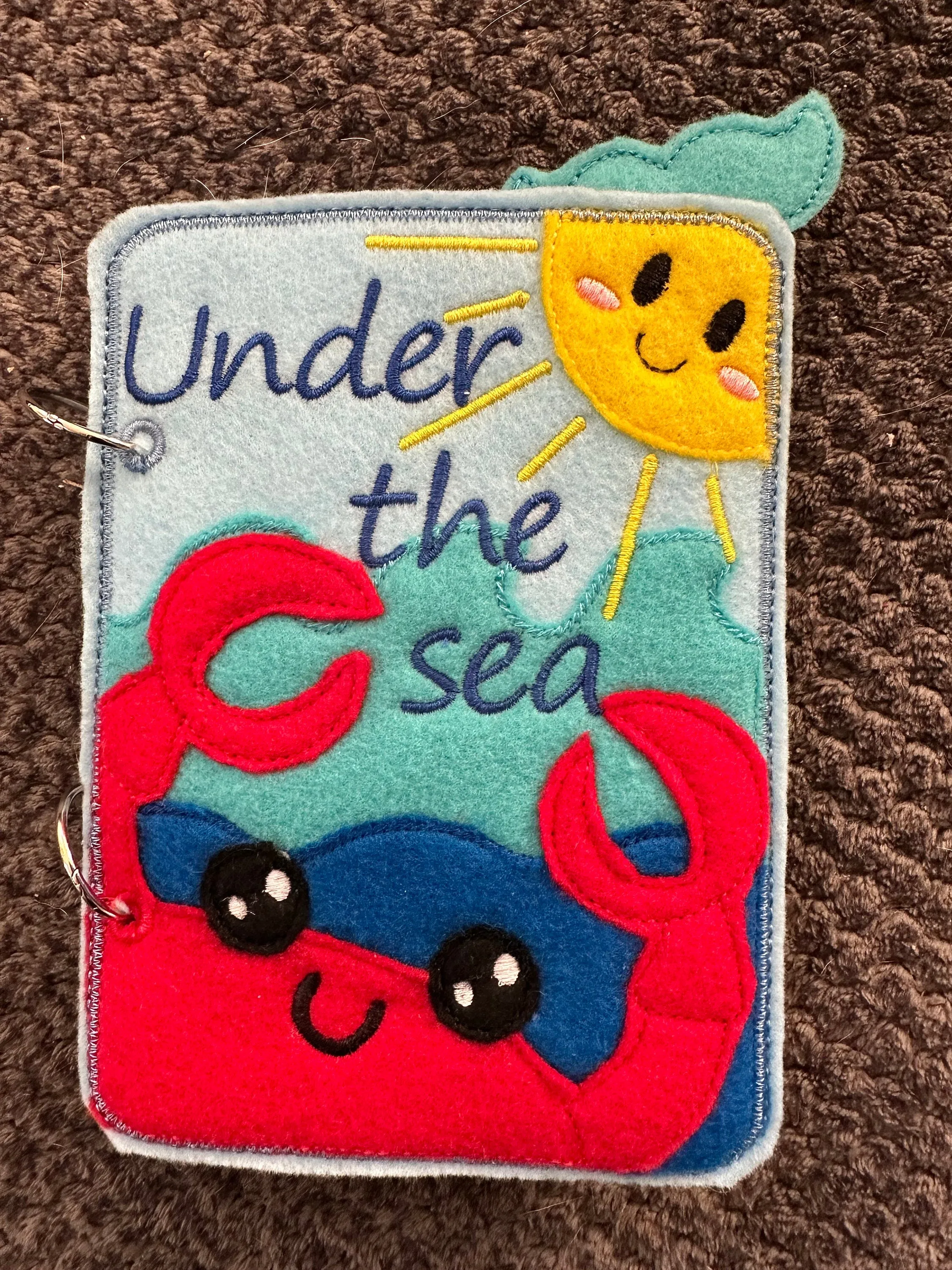 Under the Sea Quiet Book, Ocean Animal Finger Puppets, Teacher and Child Learning Toy
