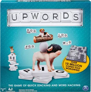 Upwords, Fun and Challenging Family Word Game with Stackable Letter Tiles