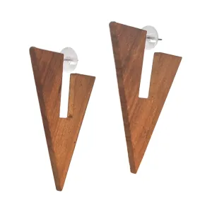 V-Shaped Wood Earrings