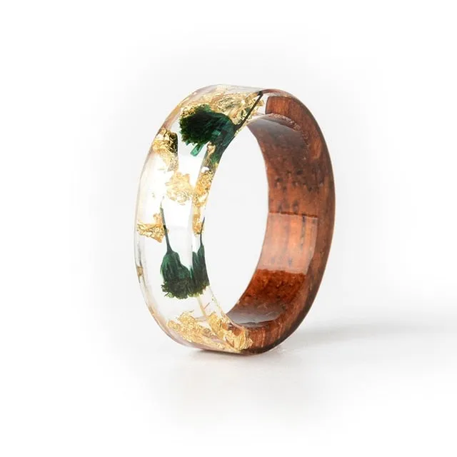 Vivid Handcrafted Wooden Ring