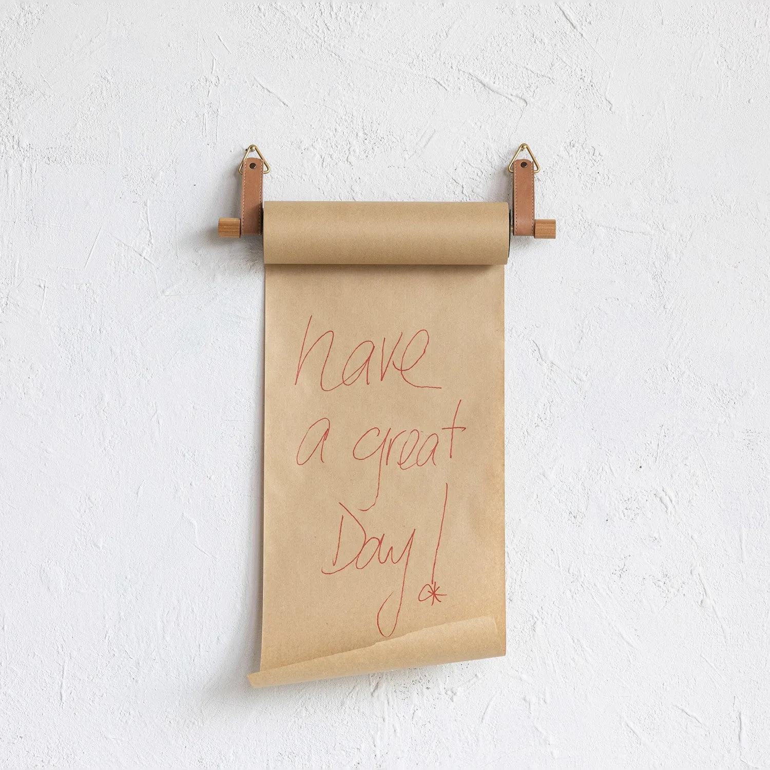 Wall Mounted Scroll w/ Leather Straps