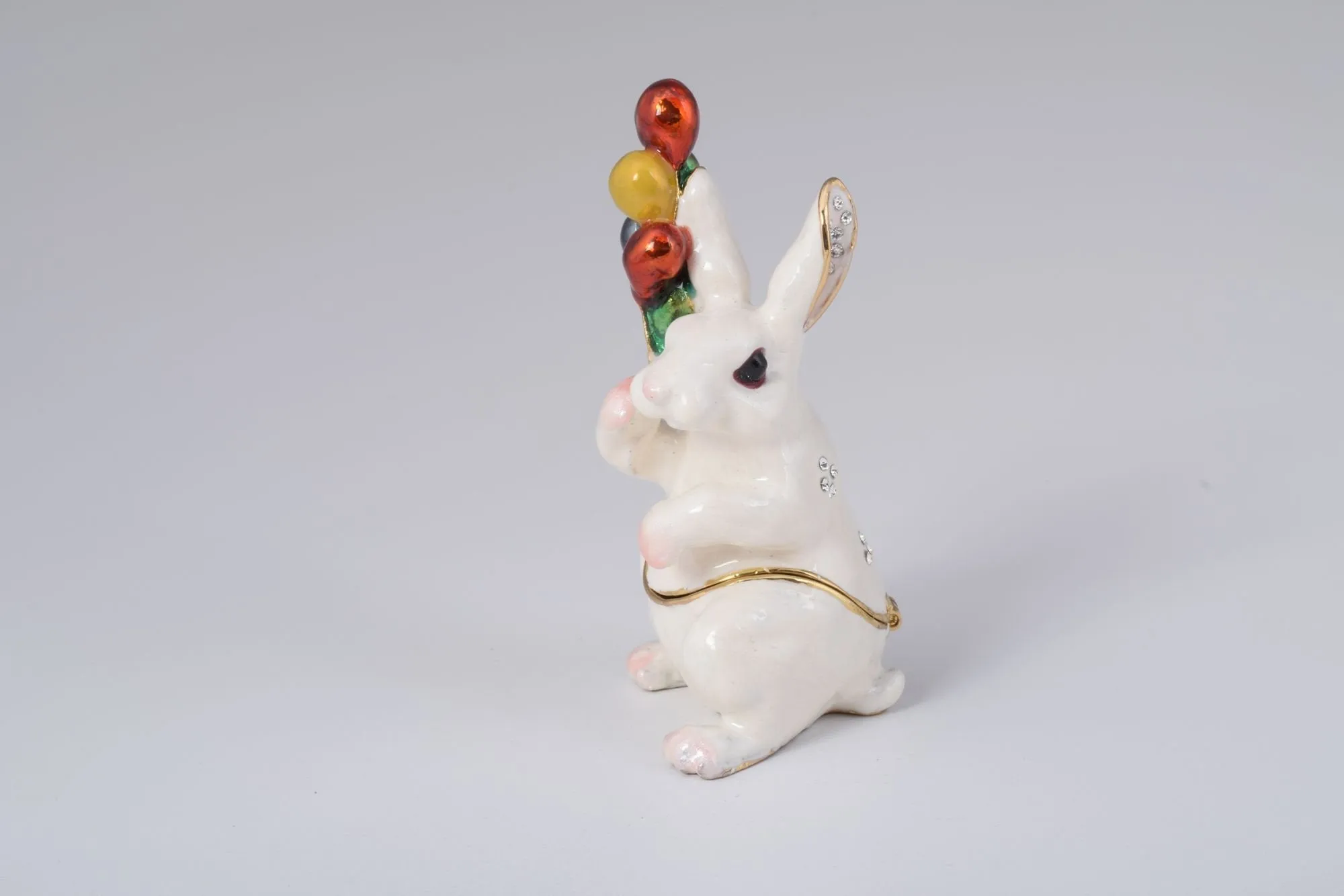 White Rabbit with Colorful Baloons
