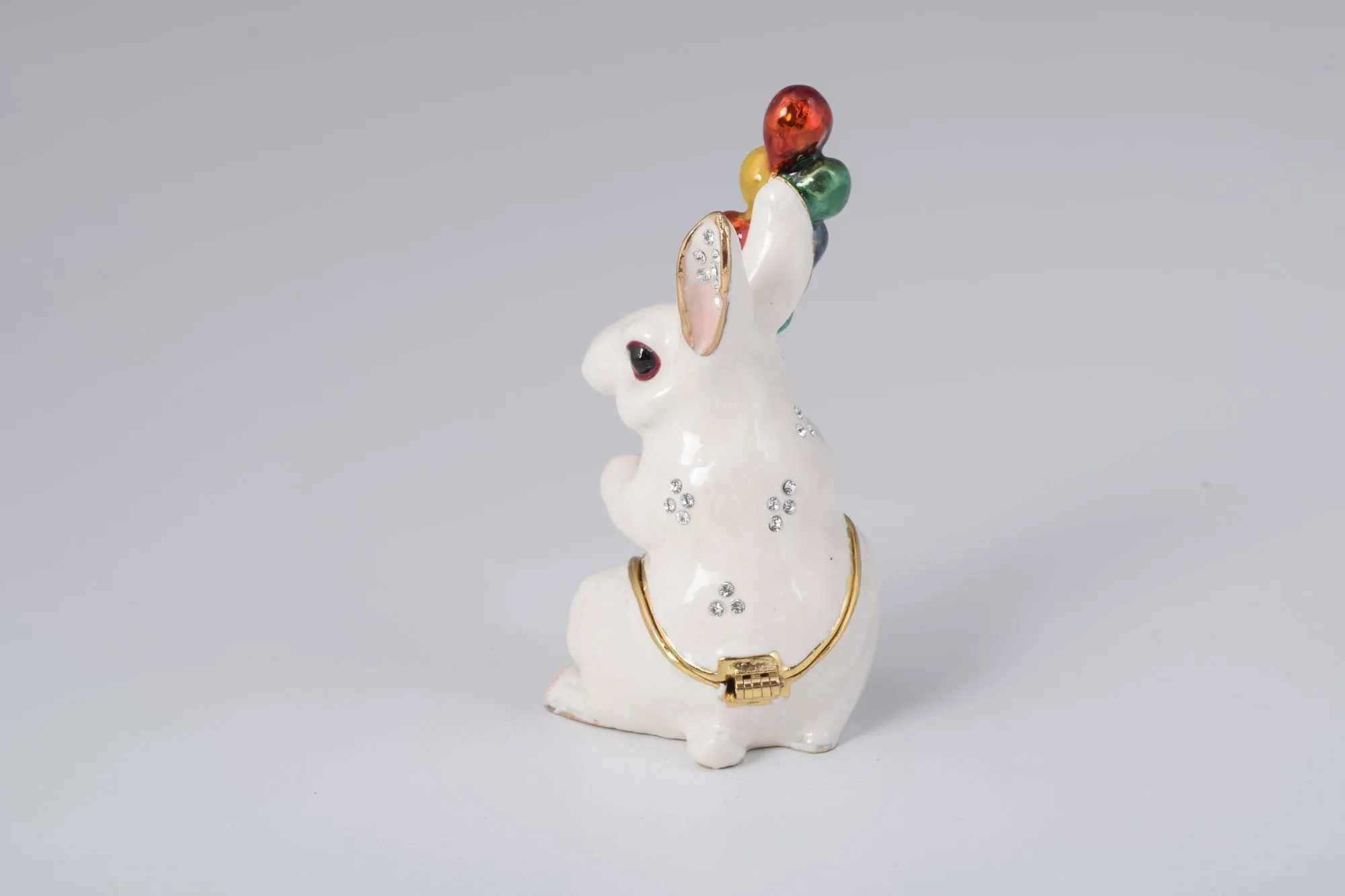 White Rabbit with Colorful Baloons
