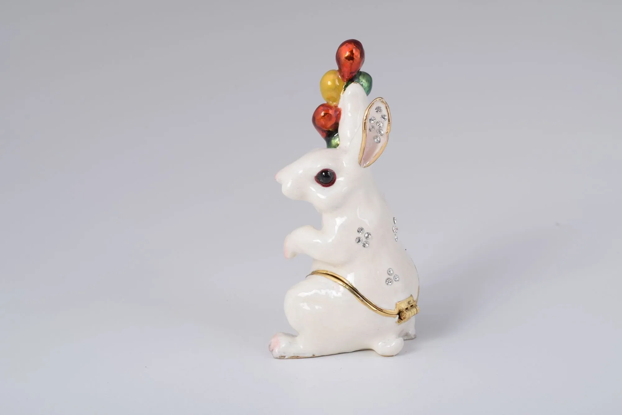 White Rabbit with Colorful Baloons