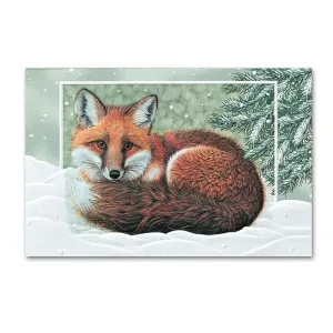 Winter Fox Embossed Holiday Cards