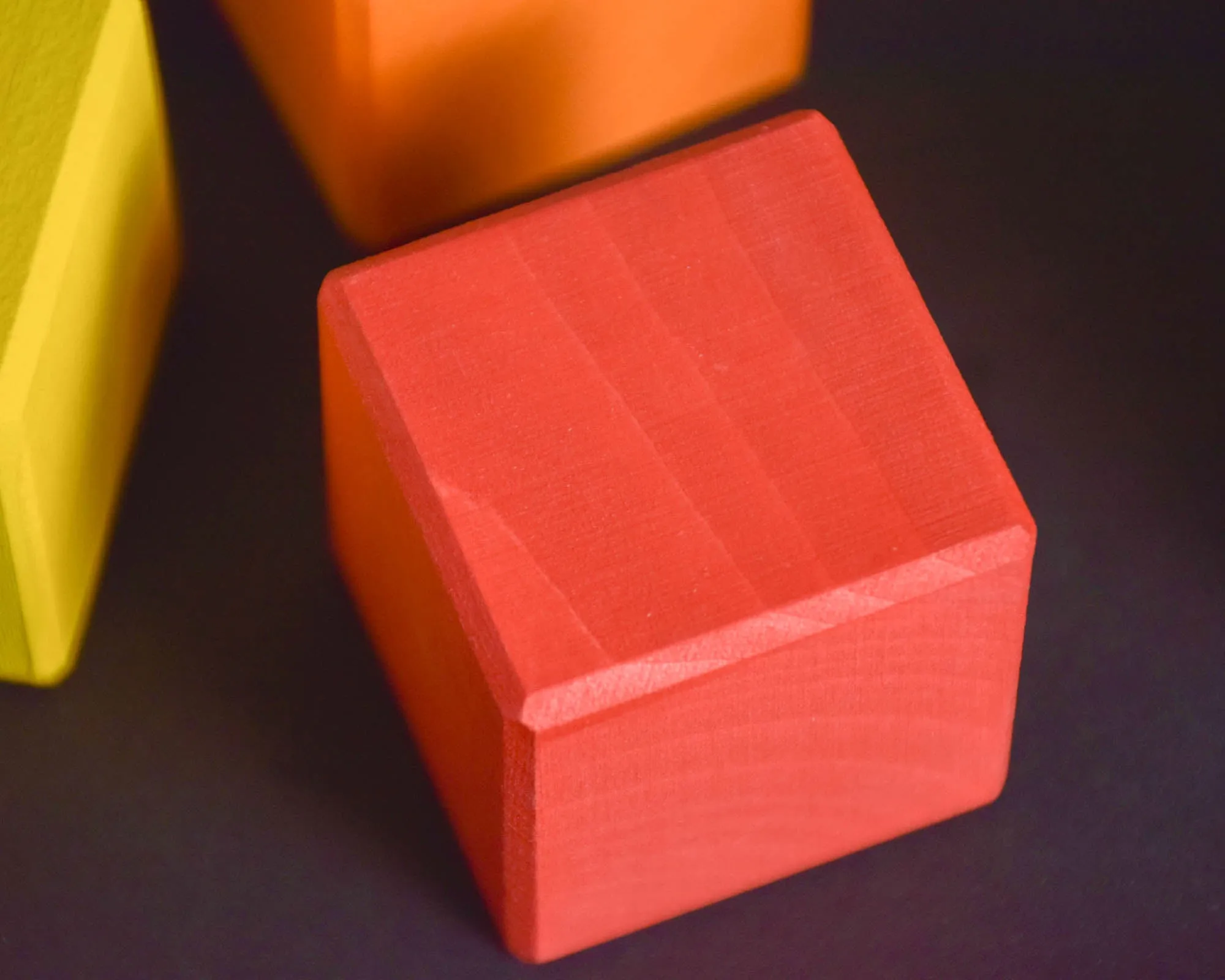 Wood Baby Toy Square Blocks Rainbow
