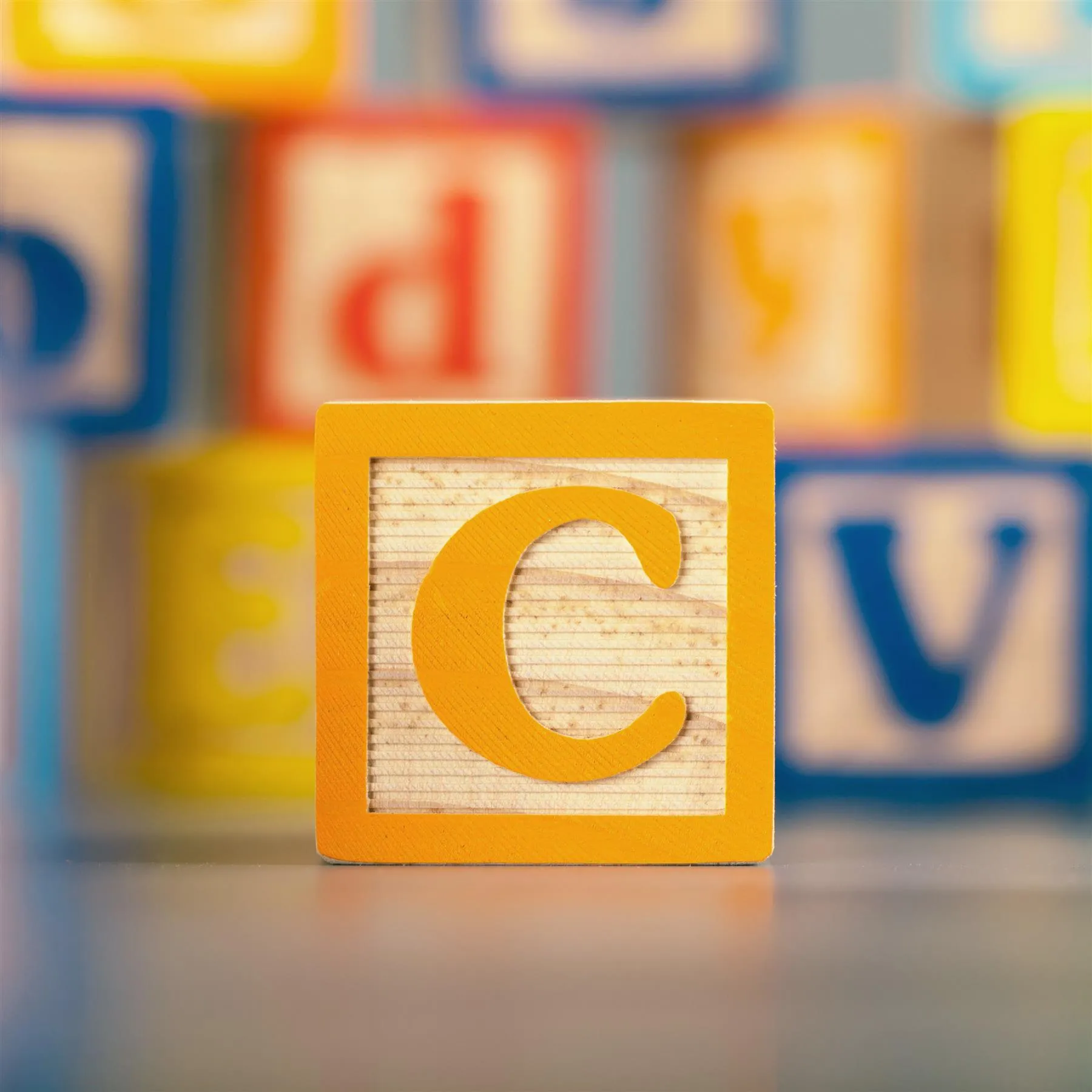 Wooden ABC 123 Block Set Kids Educational Toys