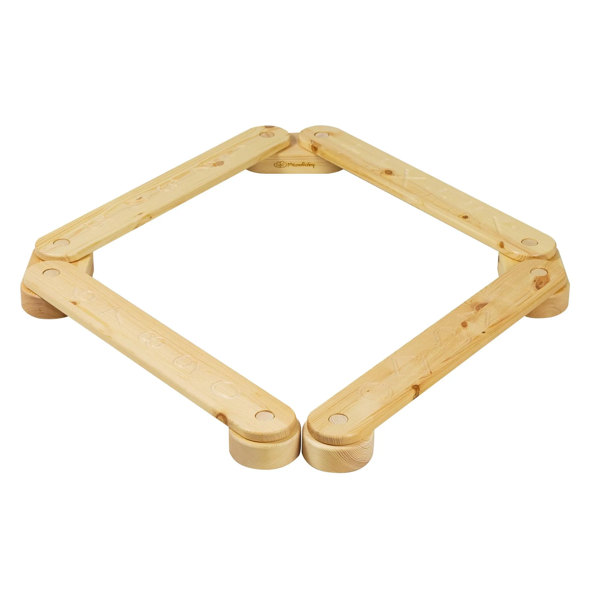 Wooden Balance Beam For Kids By Meowbaby - 4 Elements