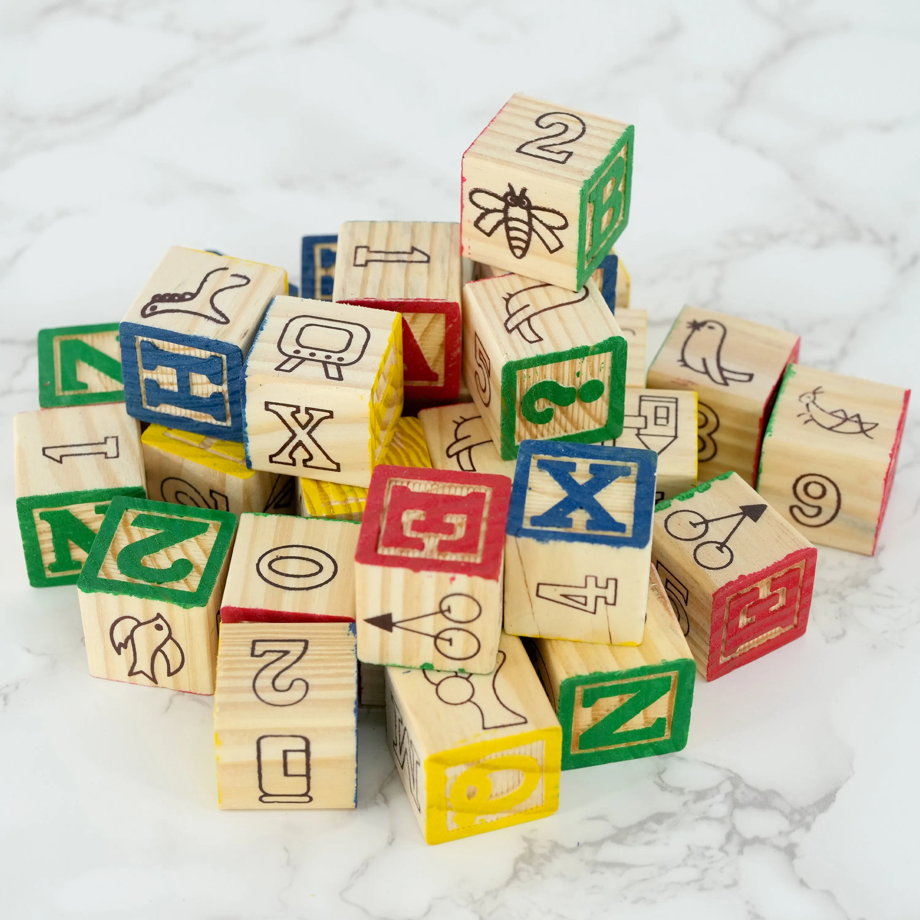 Wooden Block Set ABC 123 Number Block Set