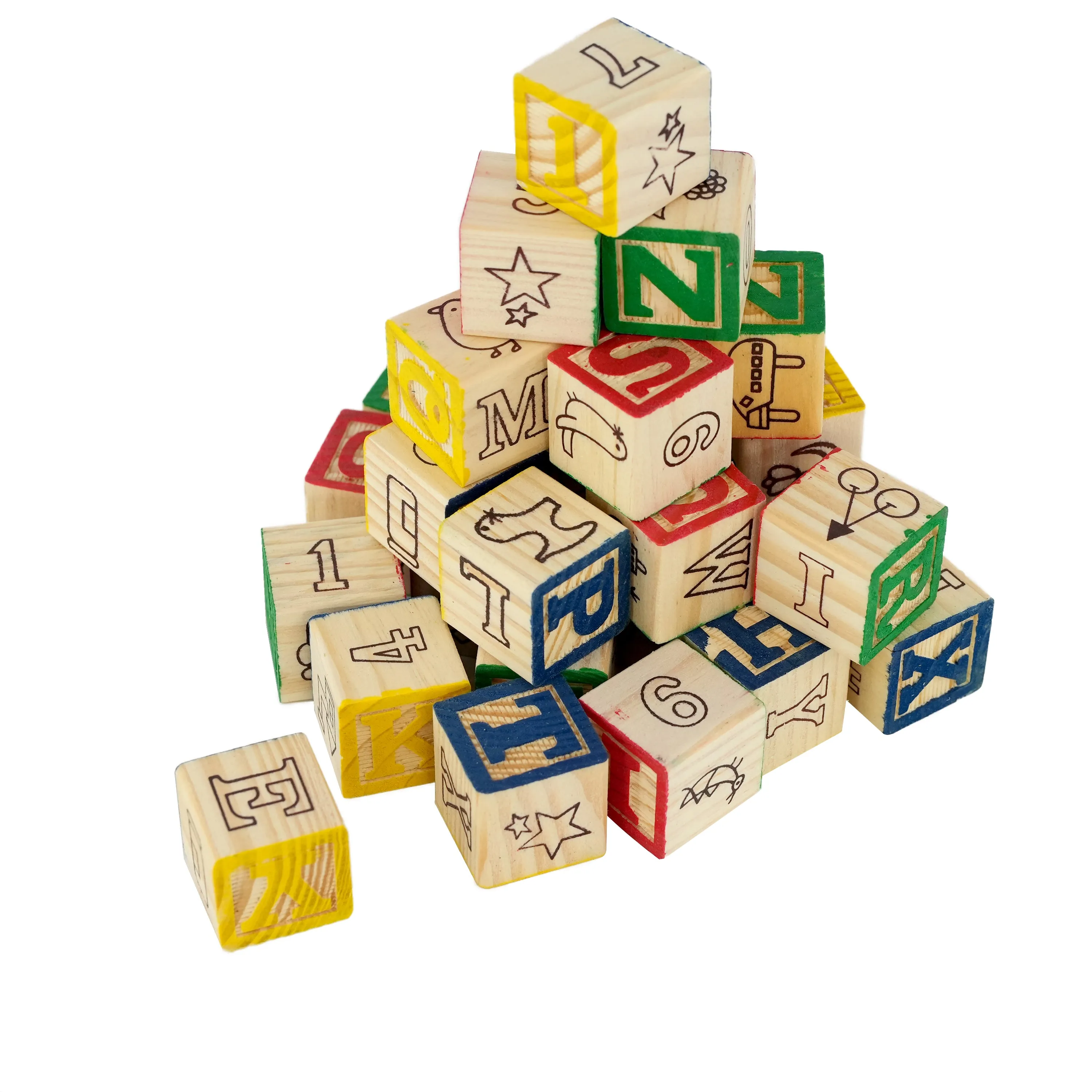 Wooden Block Set ABC 123 Number Block Set