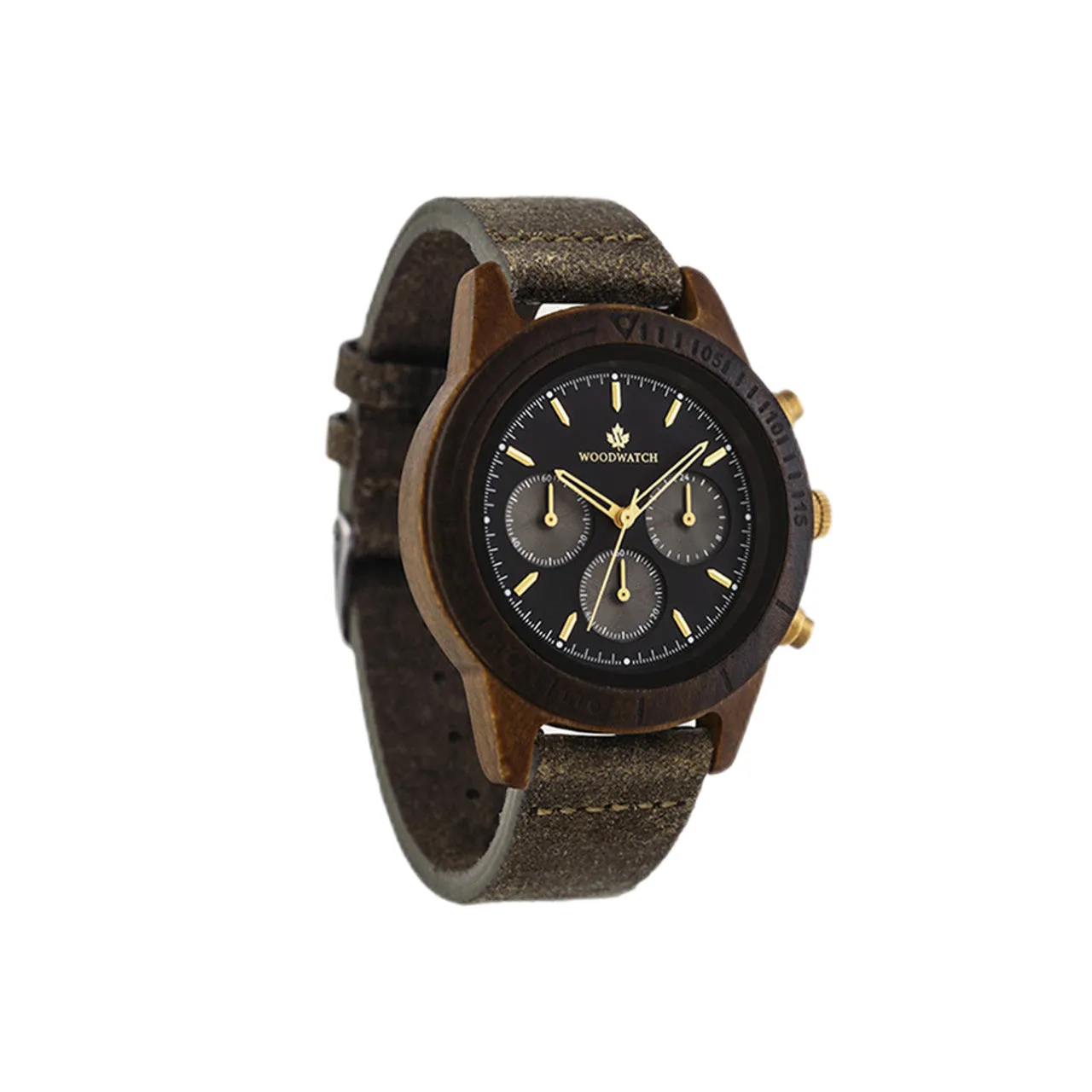 WOODWATCH MEN'S CHRONUS COSMIC NIGHT WW-CS-CN W/ FREE STRAP WW-S-K-18
