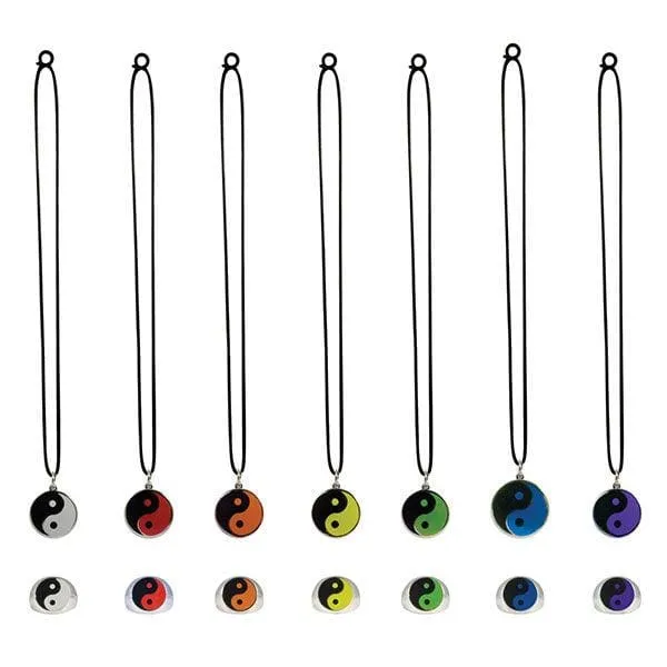 Yin Yang Necklaces and Rings in 2 inch Capsules DISCONTINUED BY THE MANUFACTURER