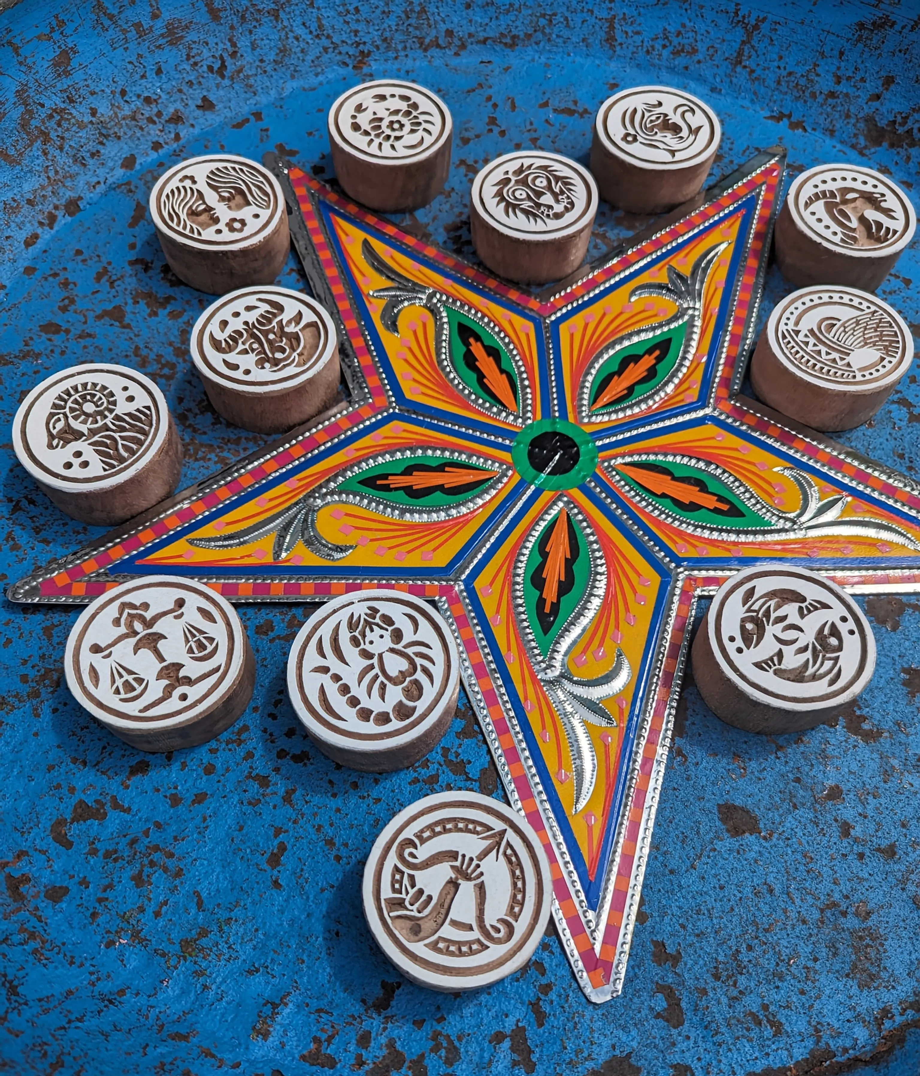 Zodiac wood blocks