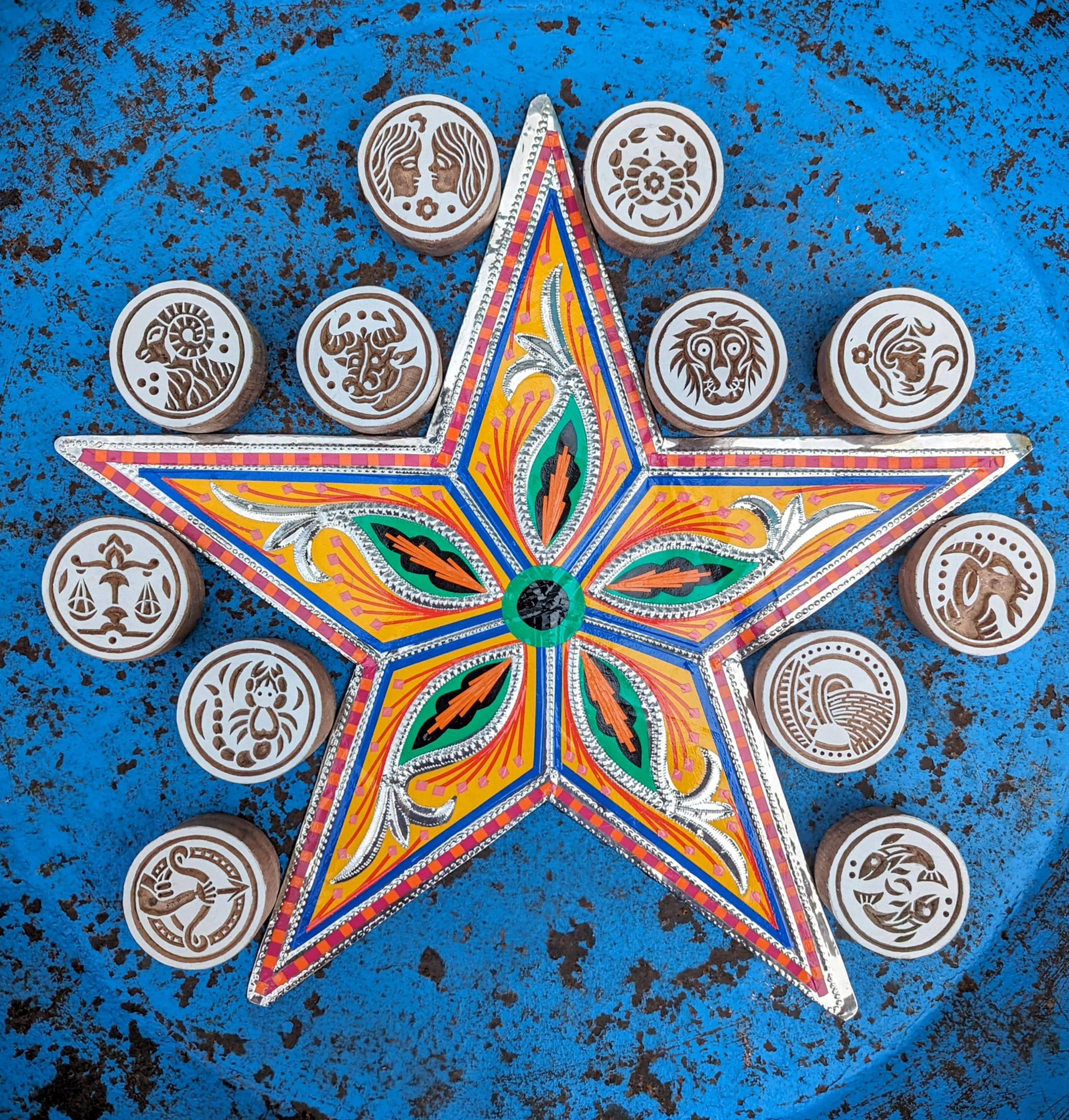 Zodiac wood blocks